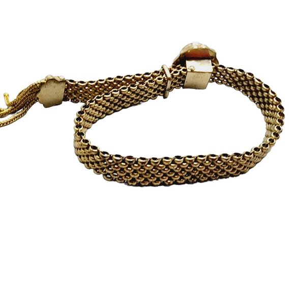 Antique Spectacular Rare Mosaic & Gold Filled Slide Bracelet (A772) - Picture 4 of 6